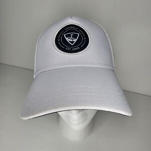 Callaway⛳️ Topgolf White Trucker Hat Adjustable Mesh Snapback Logo PatchTopgolf
